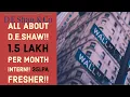 DE Shaw Company Review Compensation Band Compensation Structure Interview prep Strategy