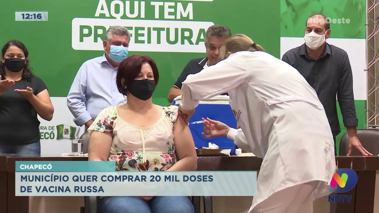 Chapecó quer comprar 20 mil doses da vacina russa contra a Covid-19