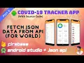 Fetching json data for World from API url Covid-19 Tracker App using Android Studio