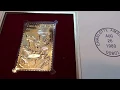 22Kt Golden Replicas of U S Stamps