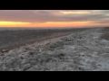 Incredible sunrise in Dewey Beach Delaware Huge pieces of ice floating in the ocean