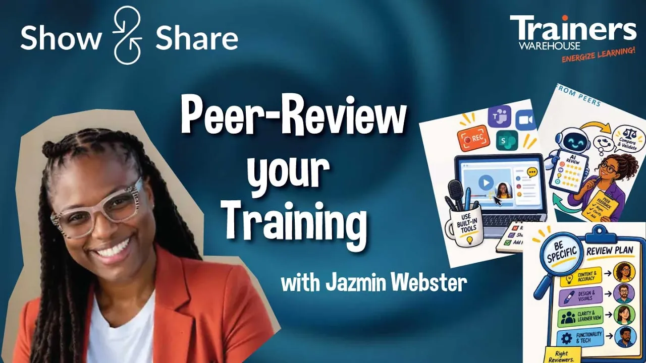 Peer Review Your Training with Jazmin Webster - video link