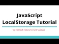 JavaScript LocalStorage Tutorial - setItem getItem removeItem clear and key Example