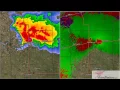 2007 Greensburg Kansas Tornado Doppler Radar Time Lapse Split Screen