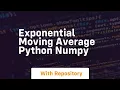 exponential moving average python numpy