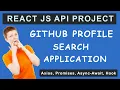 GITHUB PROFILE Search App in React JS React JS API Project for Beginners in Hindi in 2022