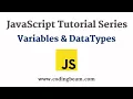 Variables and Datatypes in JavaScript JavaScript Tutorial Series Coding Beam