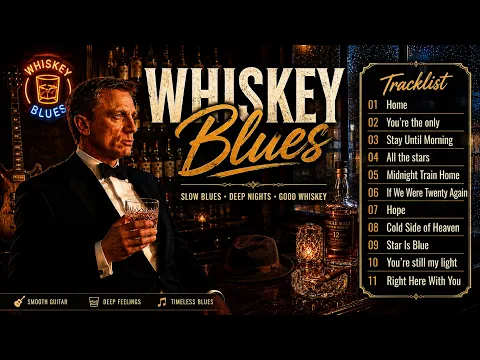 Midnight Whiskey Blues 🍂 Slow Blues for Late Night Relaxation (1 Hour)