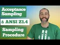 Acceptance Sampling and ANSI Z1 4 Sampling Procedure Explained