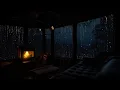 Lagu Rainy Night in a Cabin with Fireplace | Cozy Ambience for Relax and Beat Insomnia