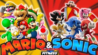 MARIO TEAM 🔴 VS 🔵​ SONIC TEAM FITNESS RACE | Brain Break