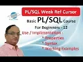 Weak Ref Cursor in Oracle Database - Tutorial