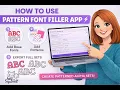 Fill Alpha Sets Fonts with Patterns FAST