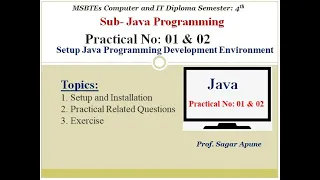 Practical No 1 2 JPR Setup Java Development Environment Java Programming MSBTE