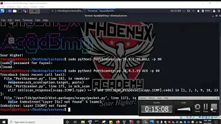 Malicious Python 3 Programming Port Scanner - null scan