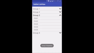 Android Expandable ListView Demo