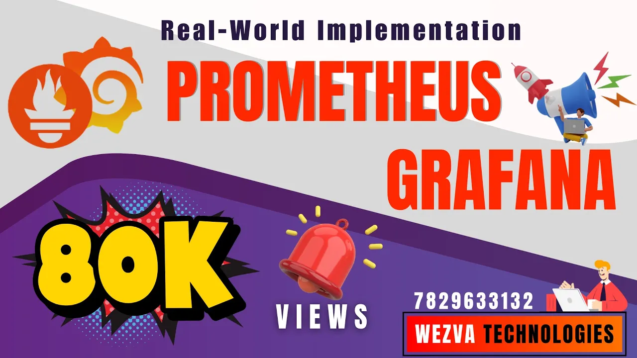 Monitoring using Prometheus & Grafana | ADAM Wezva Technologies | 78296 33132 #trending #new #devops