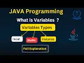 Variables in java what is Variables HINDI FULL EXPLANATION