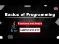 Subarrays of an array Functions and Arrays In English Java - 20