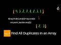 Find All Duplicates in an Array - LeetCode Array C Amazon Interview Preparation Series