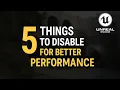 5 Things You Should Disable in Unreal Engine for Better Performance 2025
