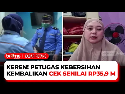 Kembalikan Cek Senilai Rp35,9 M, Petugas Kebersihan Naik Jabatan