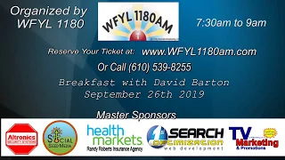 DAVID BARTON BREAKFAST ON SEPTEMBER 26TH 2019 1180AM