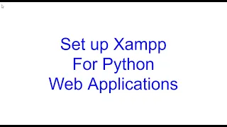Run Python Programs as Web Applications locally on your Machine with Xampp - No Frameworks Kovolff