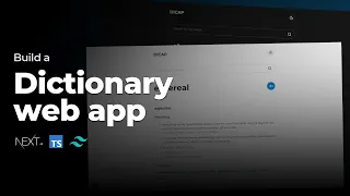 Build a dictionary web app with next js tailwindcss and typescript