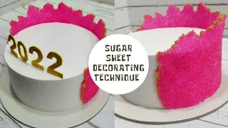 Download Sugar Sheet Technique Decoration in Tamil | New Cake Decorating Trend | Easy and Quick Sugar Sheet MP3