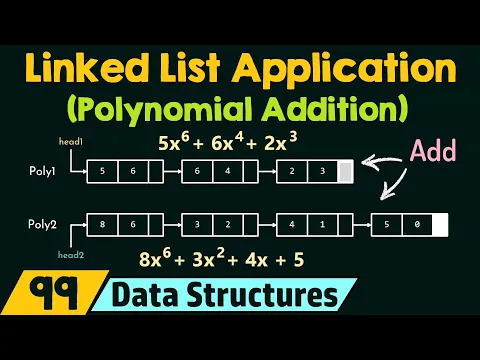 Application of Linked List (Addition of Two Polynomials) - YouTube thumbnail
