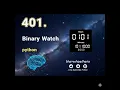 401 Binary Watch python Leetcode solution
