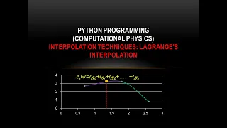 Python18-Numerical methods-Lagrange s interpolation