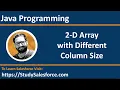 28 Java Program 2-D Array with different column sizes using array length by Sanjay Gupta