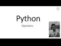 L5 Python Operators Part-2 Bangla