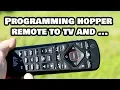 Program Your Dish Network Hopper Universal Remote to TV and Idea for Free 2nd TV