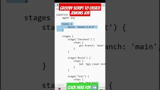 Groovy script to create jenkins pipeline job