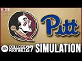 Florida State Week 11 Simulation vs Pitt College Football 27