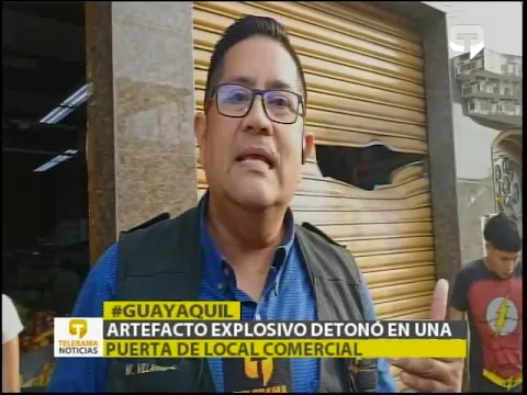 Artefacto explosivo detonó en una puerta de local comercial