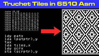 How I Programmed Truchet Tiles in 6510 Assembly Code On The Commodore 64