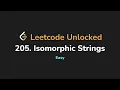 205 Isomorphic Strings Leetcode Unlocked - Python