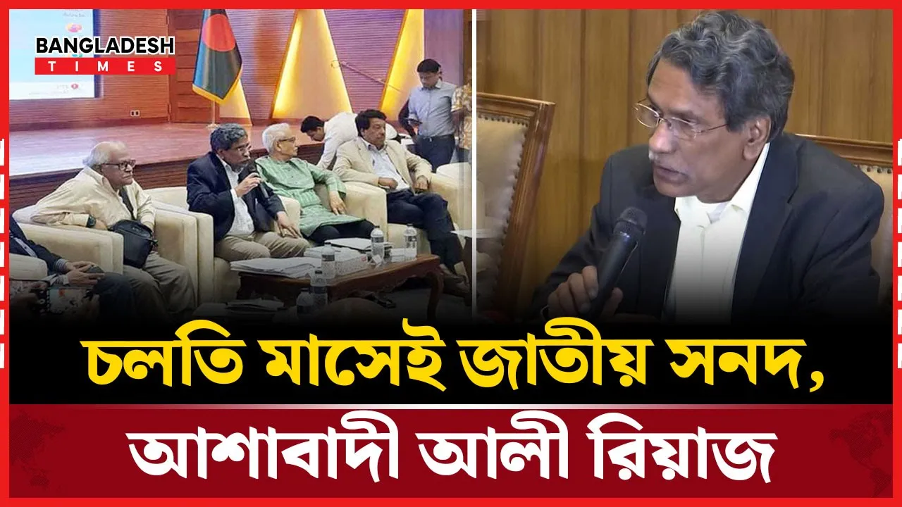 চলতি মাসেই জাতীয় সনদ, ঐক্যমতের পথে সব দল: আলী রিয়াজ