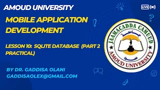 Lesson 10 part 2 Android database SQLITE Database practical