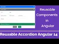 Reusable Accordion In Angular Angular tutorial Reusable components in angular