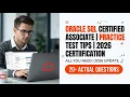 Oracle SQL Certified Associate Practice Test 2026 Master the Exam with Ease