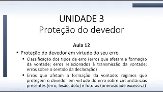 AULA 12   Erro e onerosidade excessiva