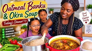 Today’s dinner: oatmeal banku and delicious okra soup