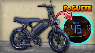 OLHA ESSA BIKE ELÉTRICA DE 1000W, PRIMEIRA VEZ ANDANDO COM UMA NA RUA