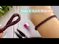 Easy and Quick Macrame Bracelet Tutorial Micro Macrame School