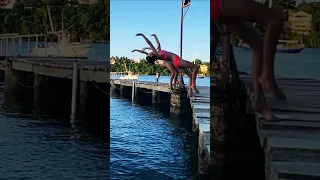 Moya and friend Nina having fun!   Kilifi Boatyard, Kenya. #sailingfamily #sailinglife #shorts